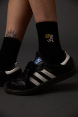 UNIV　football　3Pソックス　 メンズ25-27cm BLACK