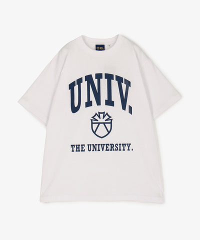 The University. カレッジロゴ Tシャツ WHITE