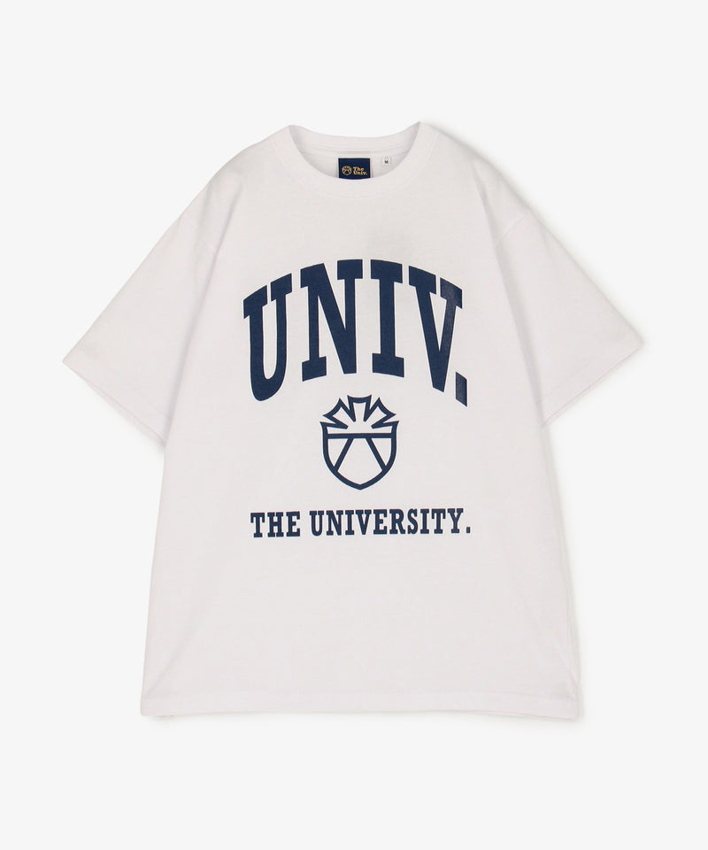 The University. カレッジロゴ Tシャツ WHITE