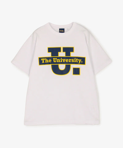 The University. ビッグラインロゴ Tシャツ WHITE
