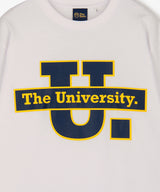 The University. ビッグラインロゴ Tシャツ WHITE