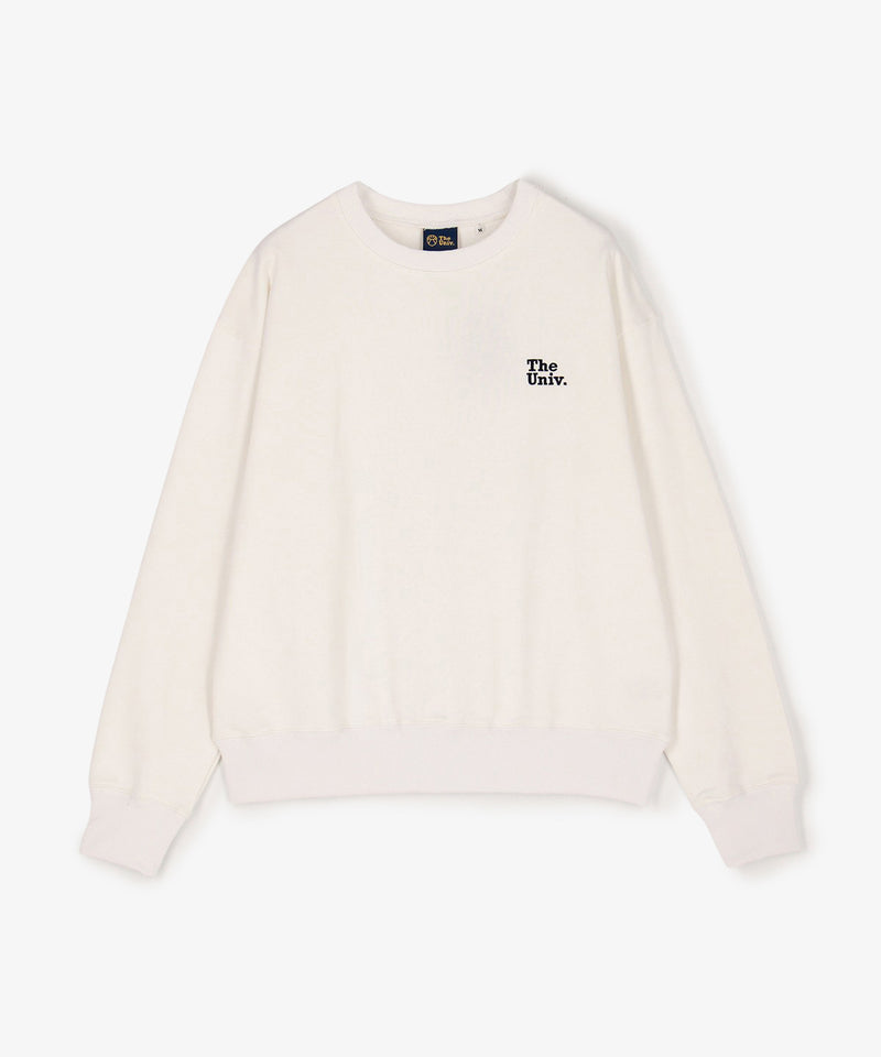 The Univ.エンブロイダリーロゴ スウェット WHITE