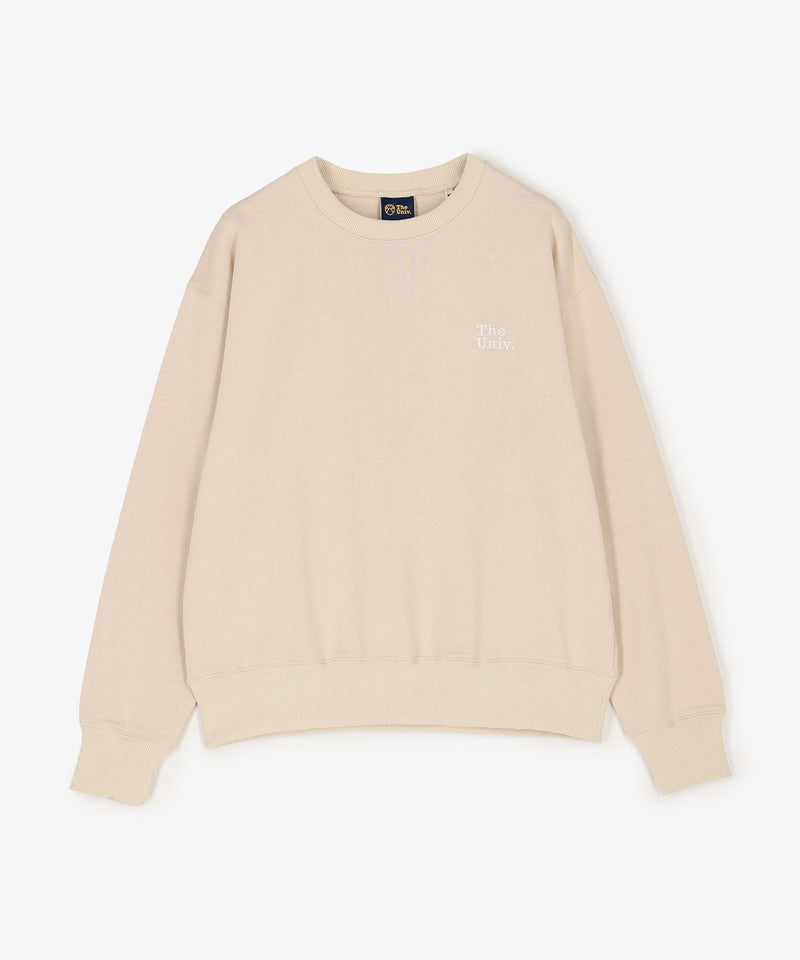 The Univ.エンブロイダリーロゴ スウェット BEIGE
