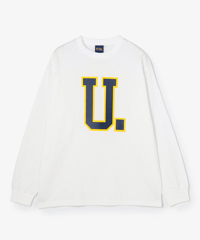FOOTBALL Uロゴ　ロンT　WHITE