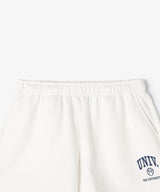 The University. カレッジロゴ スウェットショートパンツ WHITE