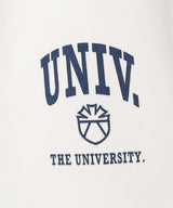 The University. カレッジロゴ スウェットショートパンツ WHITE