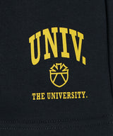 The University. カレッジロゴ スウェットショートパンツ NAVY