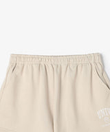 The University. カレッジロゴ スウェットショートパンツ BEIGE