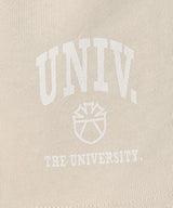 The University. カレッジロゴ スウェットショートパンツ BEIGE