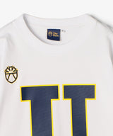 Uロゴふちあり　ロンT　WHITE