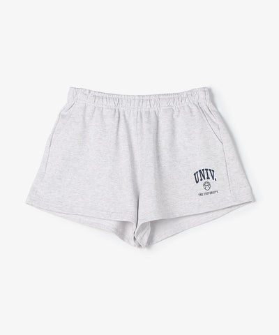 The University. カレッジロゴ スウェットショートパンツ GRAY