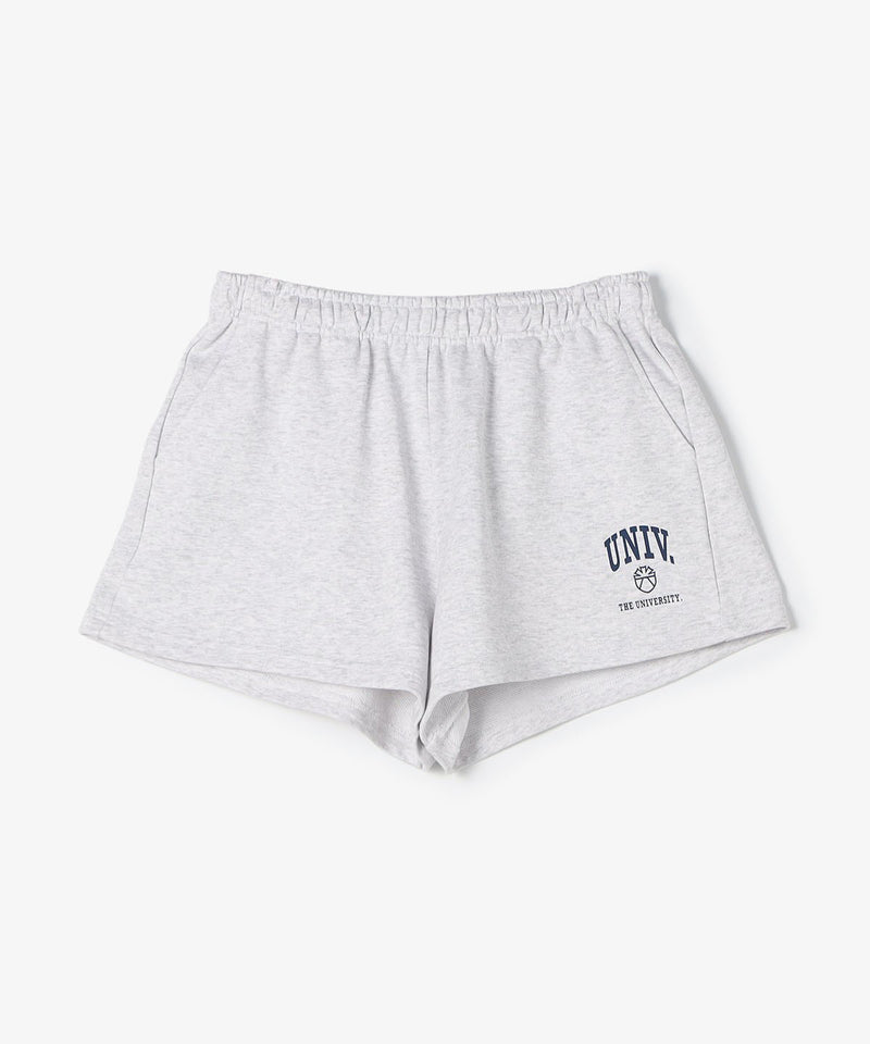 The University. カレッジロゴ スウェットショートパンツ GRAY