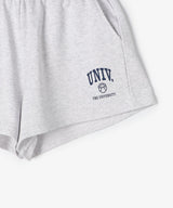 The University. カレッジロゴ スウェットショートパンツ GRAY