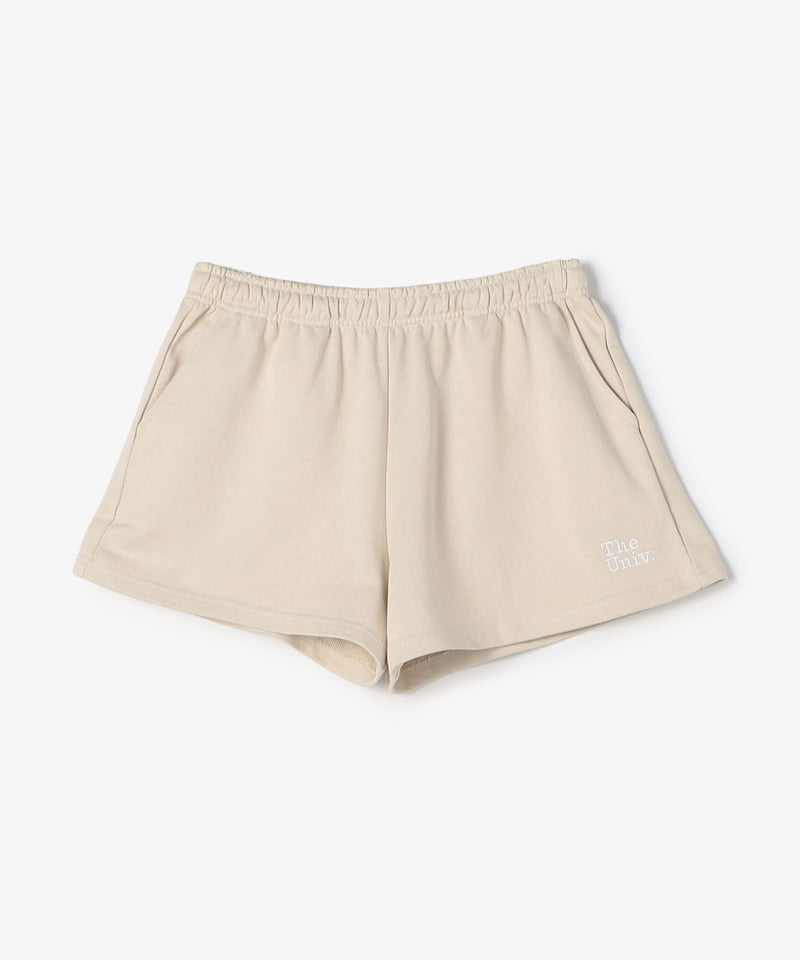 The Univ. エンブロイダリー スウェットショートパンツ BEIGE