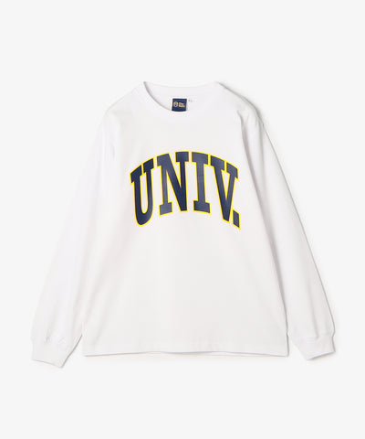 アーチゴロふちあり　ロンT　WHITE