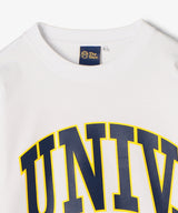 アーチゴロふちあり　ロンT　WHITE