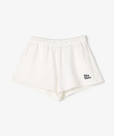 The Univ. エンブロイダリー スウェットショートパンツ WHITE