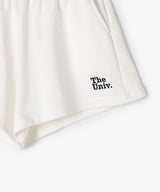 The Univ. エンブロイダリー スウェットショートパンツ WHITE