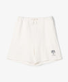 The University. カレッジロゴ スウェットハーフパンツ WHITE
