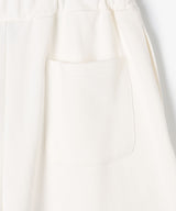 The University. カレッジロゴ スウェットハーフパンツ WHITE