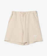 The University. カレッジロゴ スウェットハーフパンツ BEIGE