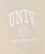 The University. カレッジロゴ スウェットハーフパンツ BEIGE