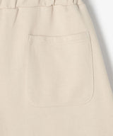 The University. カレッジロゴ スウェットハーフパンツ BEIGE