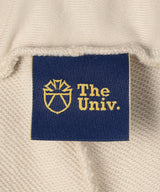 The University. カレッジロゴ スウェットハーフパンツ BEIGE