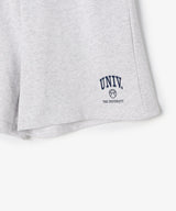 The University. カレッジロゴ スウェットハーフパンツ GRAY
