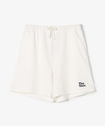 The Univ. エンブロイダリー スウェットハーフパンツ WHITE