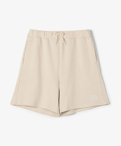 The Univ. エンブロイダリー スウェットハーフパンツ BEIGE