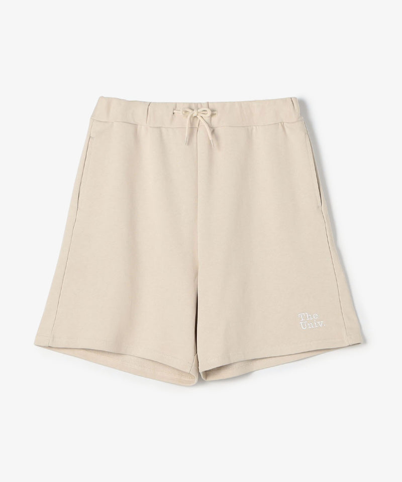 The Univ. エンブロイダリー スウェットハーフパンツ BEIGE