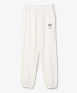 The University. カレッジロゴ スウェットロングパンツ WHITE