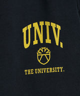 The University. カレッジロゴ スウェットロングパンツ NAVY