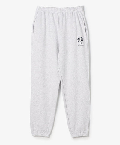 The University. カレッジロゴ スウェットロングパンツ GRAY