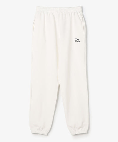 The Univ. エンブロイダリー スウェットロングパンツ WHITE