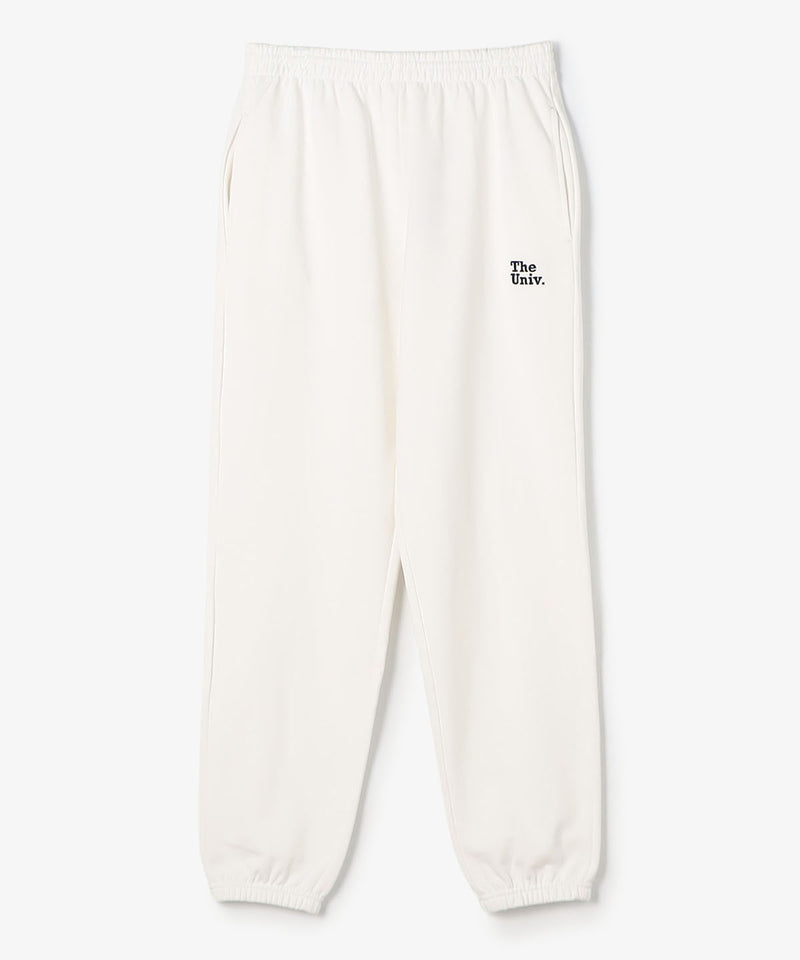 The Univ. エンブロイダリー スウェットロングパンツ WHITE