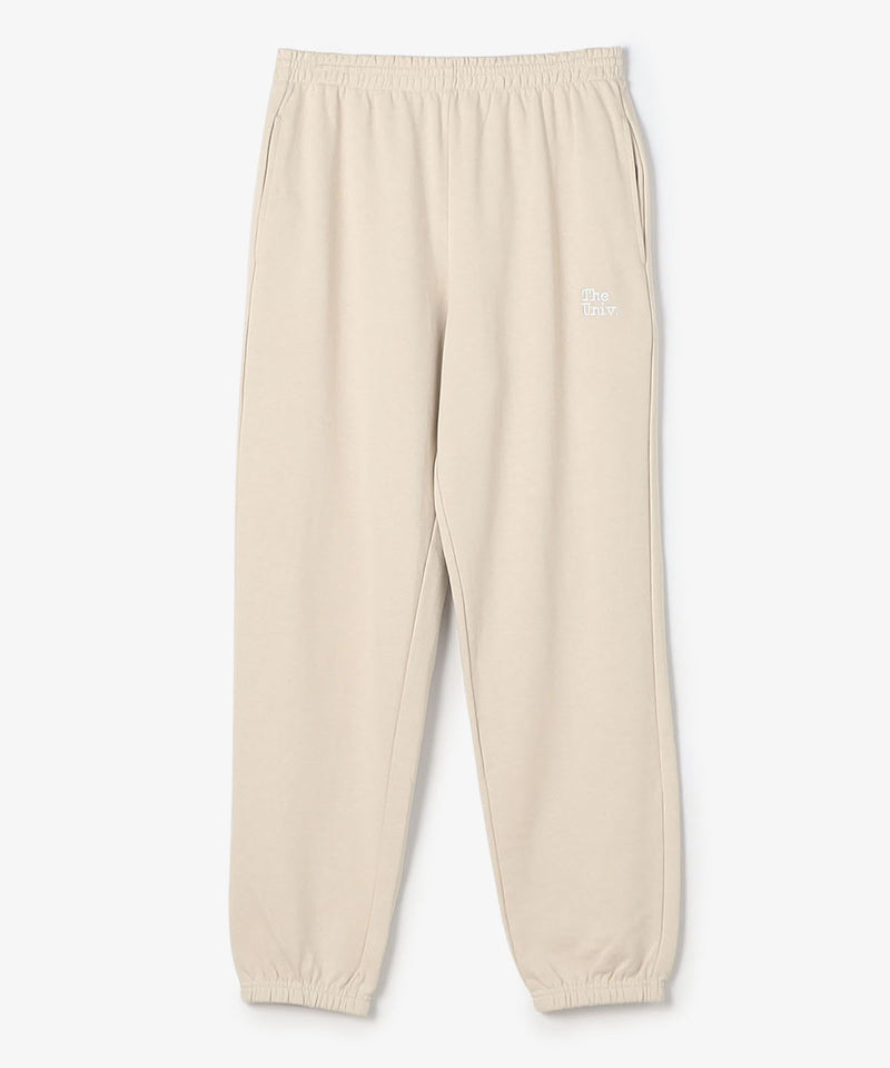 The Univ. エンブロイダリー スウェットロングパンツ BEIGE