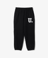 Uロゴプリントロングパンツ BLACK
