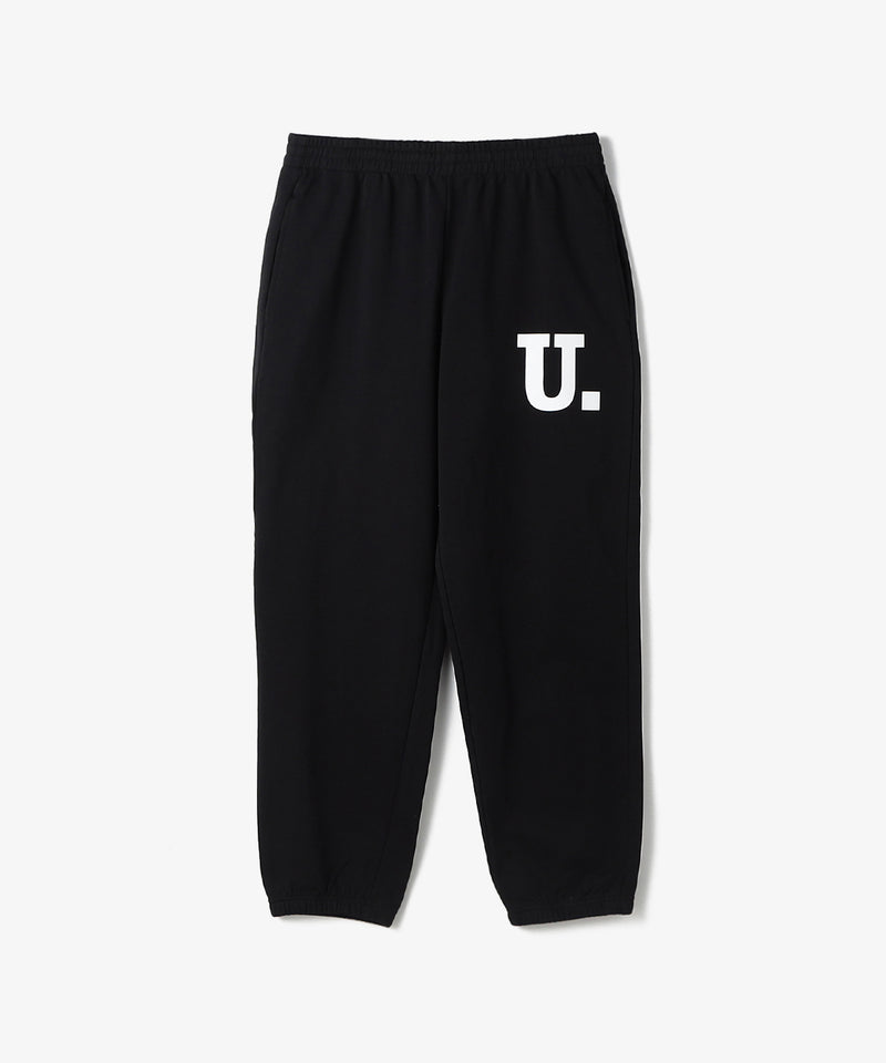 Uロゴプリントロングパンツ BLACK