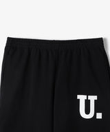 Uロゴプリントロングパンツ BLACK