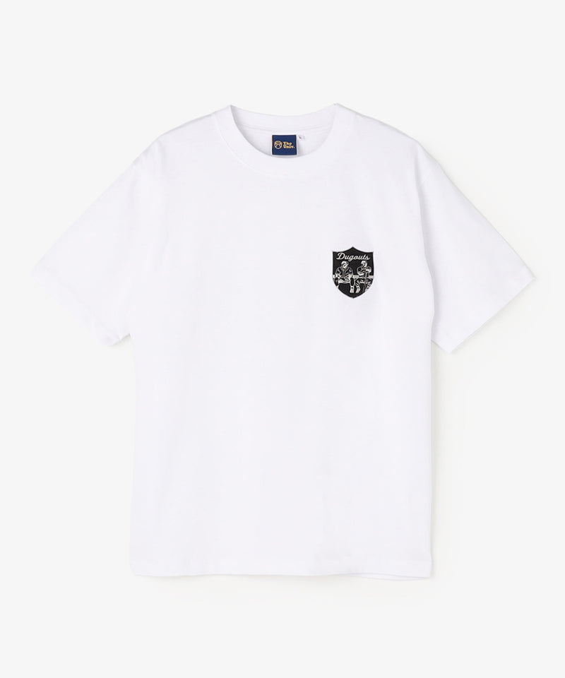 DUGOUTS TEAM EMBLEM TEE(刺繍) WHITE