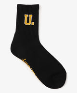 UNIV　football　3Pソックス　ウィメンズ23-25cm　BLACK