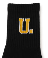 UNIV　football　3Pソックス　ウィメンズ23-25cm　BLACK