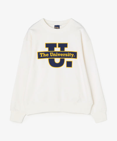 The University. ビッグラインロゴ スウェット WHITE