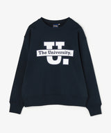 The University. ビッグラインロゴ スウェット WHITE/NAVY