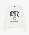 The University. カレッジロゴ スウェット WHITE