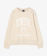 The University. カレッジロゴ スウェット BEIGE