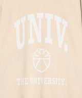The University. カレッジロゴ スウェット BEIGE