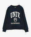 The University. カレッジロゴ スウェット WHITE/NAVY